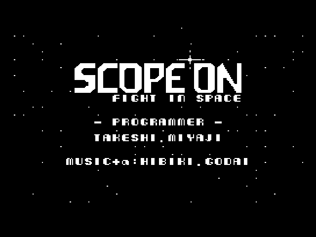 Scope On - Fight in Space Title Screen